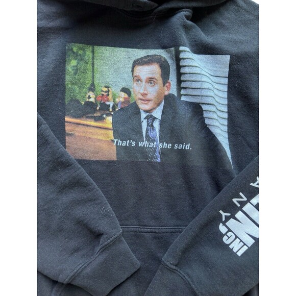 The Office Black Pullover Hoodie "Thats What She Said" Dunder Mifflin Small - Picture 3 of 10